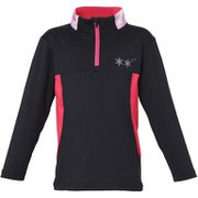 Stretch Fleece Girl s 1/2 Zip Tee PS8H2LS90 BK 130cm [アンダー タイツ]