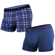 MPWT-TP2 WEEKDAY トランクス SOLID×PRINT 2PACK NAVY FIRESIDE-PLAID NAVY Mサイズ [アンダーウェア トランクスパンツ メンズ Mサイズ]