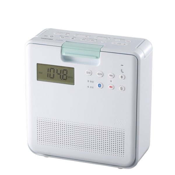 TY-CB100（W） [コンパクト防水CDラジオ Bluetooth送受信 SDカード対応 ワイドFM対応 ホワイト]
