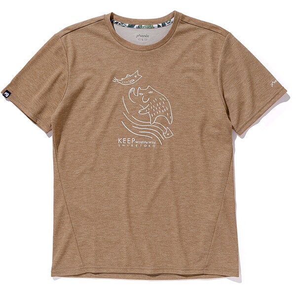 SHIRETOKO S/S PH912TS45 BR_ブラウン Mサイズ [アウトドア カットソー メンズ]