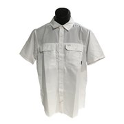 キャニオンソリッドショートスリーブシャツ Canyon Solid Short Sleeve Shirt OE7044 100 White Sサイズ [アウトドア シャツ メンズ]