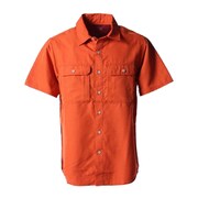 キャニオンソリッドショートスリーブシャツ Canyon Solid Short Sleeve Shirt OE7044 846 Bonfire Sサイズ [アウトドア シャツ メンズ]