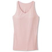 スキニッシュ Vネックタンク SKINISH V-NECK TANKDA19300 ヘザーピンク(HZ) Sサイズ [フィットネス ヨガ カップ付きシャツ レディース]