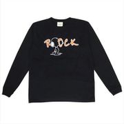 PEANUTS スヌーピー ROCKロンT BK L [キャラクターグッズ]