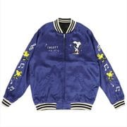 PEANUTS スヌーピー スカジャン リバーシブル NAV XL [キャラクターグッズ]