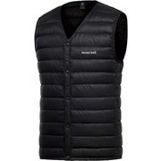 スペリオダウン Vネックベスト MS XL BK [アウトドア ダウンウェア]