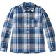 W L/S PE CHECK SHIRT HOW41802 (EE)アースブルー WSサイズ [アウトドア シャツ レディース]
