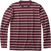 L/S BORDER CREW M AZ アズキ [アウトドア カットソー]