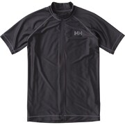 HE81805 S/S FULL-ZIP RASHG K ブラック WM [コンプレッションウェア メンズシャツ]