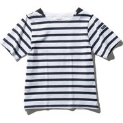 K S/S Border Boat-neck 100 W [キッズ用ウェア]