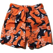 K Killer Whale Print Water Shorts HJ71902 (NO)ノーブルオレンジ 100サイズ [ファッション水着 キッズ]