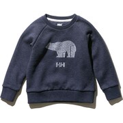 K BEAR SWEAT CREW HJ31955 ミックスヘリーブルー 110サイズ [アウトドア スウェット キッズ]