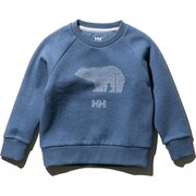K BEAR SWEAT CREW HJ31955 ミックスクワイエットブルー 110サイズ [アウトドア スウェット キッズ]