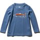 K L/S LAX TEE HJ31959 （QB）クワイエットブルー 100cm [アウトドア トップス キッズ]