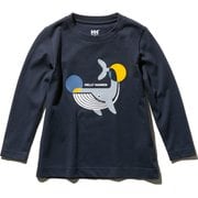 K L/S DYR TEE HJ31960 （HB）ヘリーブルー 100cm [アウトドア トップス キッズ]