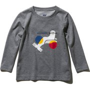 K L/S DYR TEE HJ31960 （Z）ミックスグレー 100cm [アウトドア トップス キッズ]