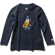 K L/S ANIMAL TEE HOJ31959 (HB)ヘリーブルー 100cm [アウトドア カットソー キッズ]