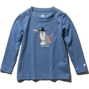 K L/S ANIMAL TEE HOJ31959 (QB)クワイエットブルー 100cm [アウトドア カットソー キッズ]