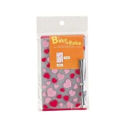 ベイクベイク お菓子袋S16枚入レッドハート D-6426