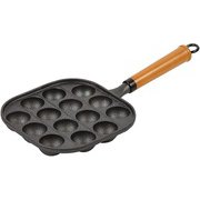 HB-4620 [スプラウト 鉄鋳物製木柄たこ焼きプレート14穴]