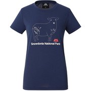 WOMENS BRITPOP TEE - SNOWDONIA 424705 I00_インディゴ XSサイズ [アウトドア カットソー レディース]