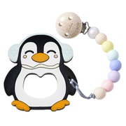 ルルロリポップ 歯がため+ホルダーセット Bペンギン LL-T-PGBLK/CC