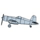 06405 F4U-4 コルセア 塗装済み [1/350スケール アクセサリーパーツ]