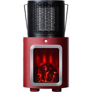 人感センサー付暖炉ヒーター レッド PR-WA010-RD