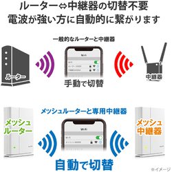 ヨドバシ.com - エレコム ELECOM Wi-Fiルーター 親機＋中継器セット e