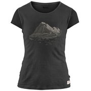 Keb Wool T-Shirt Print W 89751 550 Black Mサイズ [アウトドア カットソー レディース]