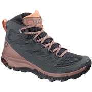 OUTline MID GORE-TEX W L40679400 EBONY/DEEP TAUPE/TAWNY ORANGE 23.5cm [トレッキングシューズ レディース]