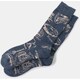 スラブハーバーロングソックス S/M 438 SUPER BLUE [アウトドア ソックス]