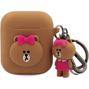 AirPods シリコンケース フィギュアキーホルダー付き チョコ KCA-SCC001
