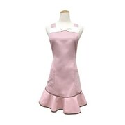 エプロン Belle Plume フレル 裾フレア ポケット付き ピンク
