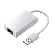 USB3.1-LAN変換アダプタ(USBハブポート付・ホワイト) USB-CVLAN3W