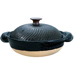 ヨドバシ.com - 長谷製陶 NZN-83 [取手もいい土鍋 黒釉（木つまみ） 大
