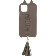 UNI-CSIP19M-2TTCGR [iPhone 11 ケース Tassel Tail Cat Case gray]