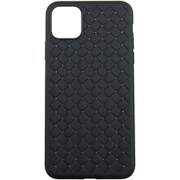 UUIPEFHS46 [iPhone 11 WEAVE TEXTURE BACK SHELL/ Black]