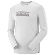 AGILE GRAPHIC LS TEE M LC1166000 LUNAR ROCK/WHITE Mサイズ [ランニングウェア メンズ]