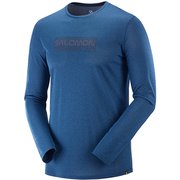 AGILE GRAPHIC LS TEE M LC1166100 NIGHT SKY/POSEIDON Sサイズ [ランニングウェア メンズ]