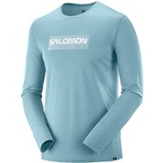 AGILE GRAPHIC LS TEE M LC1166200 SMOKE BLUE/STONE BLUE Sサイズ [ランニングウェア メンズ]