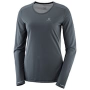 AGILE LS TEE W LC1159000 EBONY Sサイズ [ランニングウェア レディース]