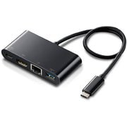 DST-C09BK [Type-Cドッキングステーション PD対応 充電用Type-C1ポート USB(3.0)1ポート HDMI1ポート LANポート 30cmケーブル ブラック]