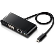 DST-C11BK [Type-Cドッキングステーション PD対応 充電用Type-C1ポート USB(3.0)1ポート DVI1ポート LANポート 30cmケーブル ブラック]