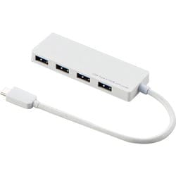 USBHUB3.1 Gen1 Type-C Aメス4ポート バスパワー 15cmケーブル ホワイト U3HC-A429BWH
