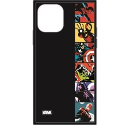 PG-DGT19A12AVG [iPhone 11 Pro用 ガラスハイブリッドケース アベンジャーズ/ポップアート]