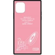PG-DGT19B16CTA [iPhone 11用 ガラスハイブリッドケース キャプテン・アメリカ/ピンク]