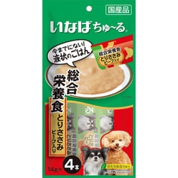 ちゅーる総合栄養食とりささみビーフ入り [犬用おやつ 14g×4 緑茶消臭成分 国産]