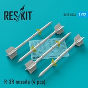 RSK72-0136 R-3R アトール セミアクティブ・レーダー・ ホーミング空対空ミサイル 4個入り [1/72 レジン製ディティールアップパーツ]
