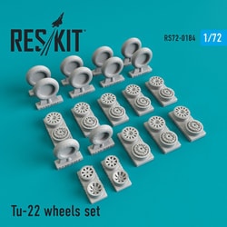 RSK72-0184 Tu-22 ホイールセット トランぺッター/モデルズビット/イタレリ用 [1/72 レジン製ディティールアップパーツ]